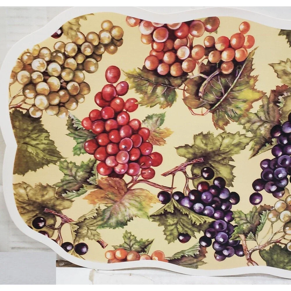 Set of 2 Same Kitchen Vinyl Non Clear Placemats (18